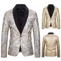 ZZOOI 2022 new Mens suit Sequins show dress Suit night club mens suit MC studio coat casual suit men suit