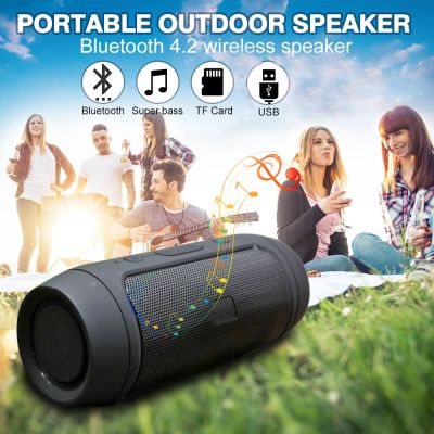 Waterproof Portable Speaker Mini Bluetooth Music Bass Speaker Subwoofer Outdoor Wireless Loudspeaker Sound Bar FM Radio TF Card Wireless and Bluetooth