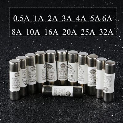 20pc/lot R015 Ceramic Fuse Cylindrical Fusible Fusivel Tube 0.5A-32A Low Voltage 10mmx38mm Electrical Equipment Supplies