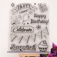 Happy Birthday Party DIY Silicone Clear Rubber Stamp Sheet Scrapbooking Album