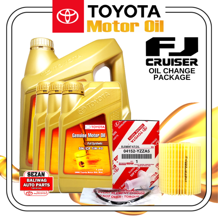 5W40 FULLY SYNTHETIC 7 LITERS ORIGINAL TOYOTA OIL FJ CRUISER 2006PRESENT OIL CHANGE PACKAGE