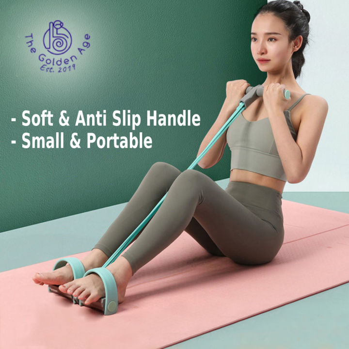 Cheap Tension Rope with Non-slip Handle Portable Slimming Training Elastic  Yoga Pedal Puller Resistance Band Fitness Equipment