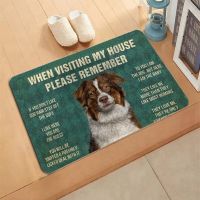 Dog Doormat 3D Decor Print Pet Carpet Soft Flannel Non-Slip Doormats for Bedroom Porch