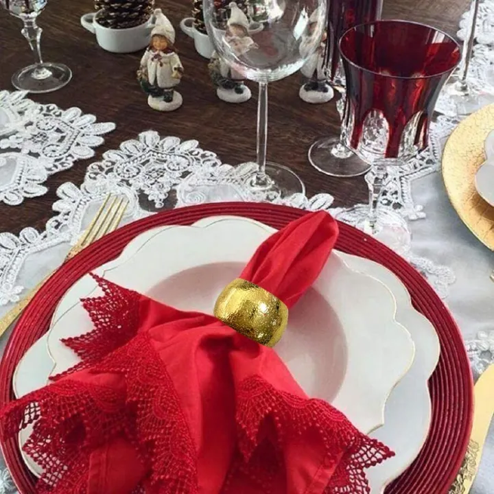 Gold Napkin Rings Set of 6 Lazada PH
