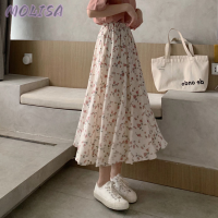 Molisa Fashion กระโปรง กระโปรงยีนส์ กระโปรงทรงเอ ชิค สบาย วินเทจ สบายๆ A93M0FN 41Z231009