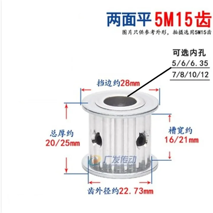 Xianglaa-Timing Pulley Puleggia sincrona HTD5M 20 denti, 45 Larghezza di slot in acciaio 16/21, Puleggia di trasmissione industriale AF / BF, PUBRICA PURO TIMING TIMING PULLEY Produzione di precisione