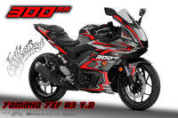 สติ๊กเกอร์แต่งลายรถ YAMAHA R3 V.2 2021 ลาย 300-RR