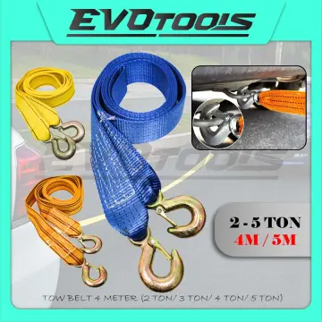 4 Meter 5 Ton Car Towing Rope Towing Strap Belt Tow Rescue Rope Tali  Penarik Kereta 4 Meter Tali Penarik Kenderaan