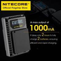 NITECORE ที่ชาร์จกล้อง FX1ช่องคู่เอาท์พุทเครื่องชาร์จอัจฉริยะแอลซีดี USB 1000มิลลิแอมป์สำหรับ NP-W126 NP-W126S แบตเตอรี่ Finepix กลางแจ้งโดยเฉพาะ