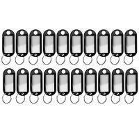 20 Pcs Assorted Key ID Label Tags Split Ring Keyring Keychain