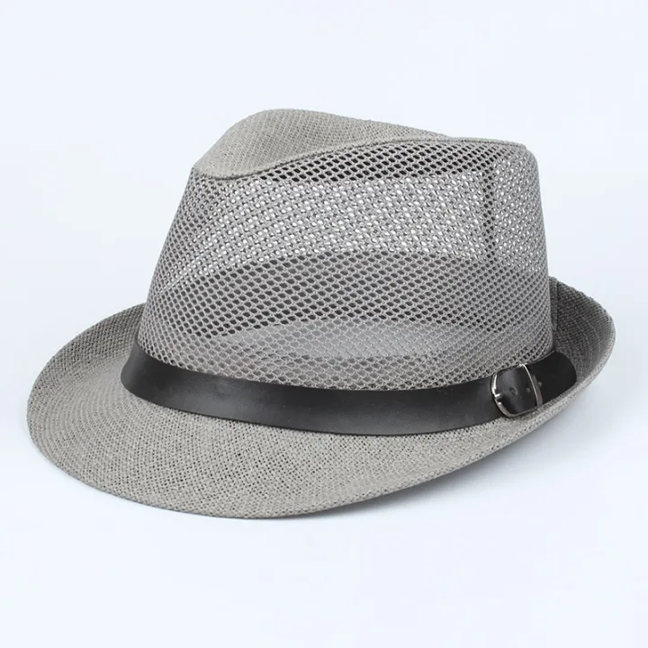 Male Large Size Straw Hats Summer Cool Mesh Panama Hat Big Head Man