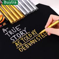 Gold Silver Colour Craft Pen Waterproof Paint Pen Sign Mark Metal Pen Greeting Card Calligraphy Highlight Pens