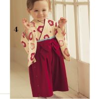 Flower Red Girls kimono rompers 100 cotton sakura Long Sleeve jumpsuit body suit baby girl clothes outfits Cherry blossoms