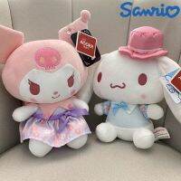 Sanrio ชุดดอกพีชของแท้ของขวัญตกแต่งห้องหมอนตุ๊กตานุ่มยัดไส้ตุ๊กตาเมโลดี้2023