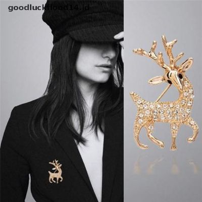 [OOID] Women Fashion High Quality Exquisite Sika Deer Brooch Shining Rhinestone Jewelry ID 5211059✎