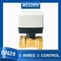 อุปกรณ์ควบคุมซีลคลื่น3สาย2วาล์วมอเตอร์ทองเหลือง3/4ควบคุม Ac220v