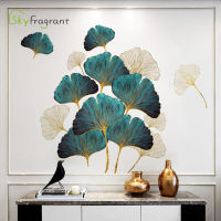 Fresh Leaves Wall Stickers Self-adhesive Bedroom Decor Living Room Sofa Background Wall Decor Home Warm Sticker Room Decoration