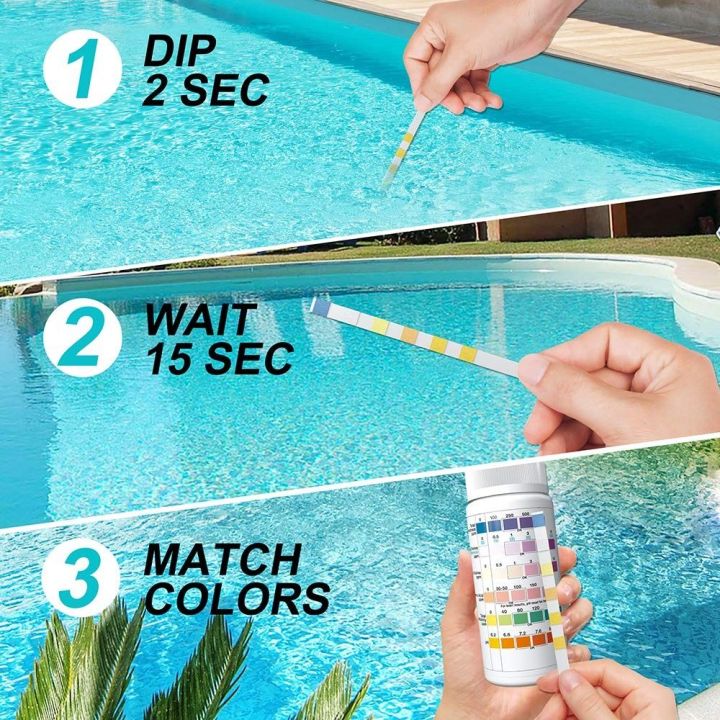 widely-apply-good-quality-full-range-easy-to-match-7-in-1-pool-test-strips-ph-test-strips-high-accuracy-ph-test-paper-inspection-tools