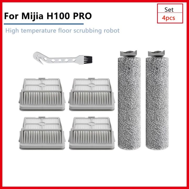 อะไหล่สำหรับ-h100-mijia-shunzao-pro-ชุดตัวกรอง-hepa-แปรงกลิ้งภายในแบบไร้สายอุปกรณ์-scruer