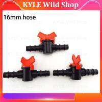 KYLE Wild Shop 16mm Garden Irrigation Water Hose Tap Connector 16 PE Hose Tube Valve Gardening Hose Waterstop Cranes