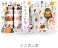 【NEW】 Buysob 20ชิ้น/ล็อตการ์ตูน Washi เทปชุด10ม้วนกระดาษกาว + 10ชิ้น DIY สมุดวารสารตกแต่ง Llovely เครื่องเขียน