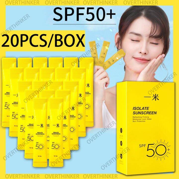 Isolate Sunscreen Spf 50 Suncream Face Body Sunblock Cream Uv Protection Whitening Outdoor 0043