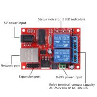 รีเลย์2ทางสำหรับบอร์ดสวิตช์โมดูลควบคุม Tcp/udp บอร์ดรีเลย์เว็บเซิร์ฟเวอร์100% Lan Ethernet