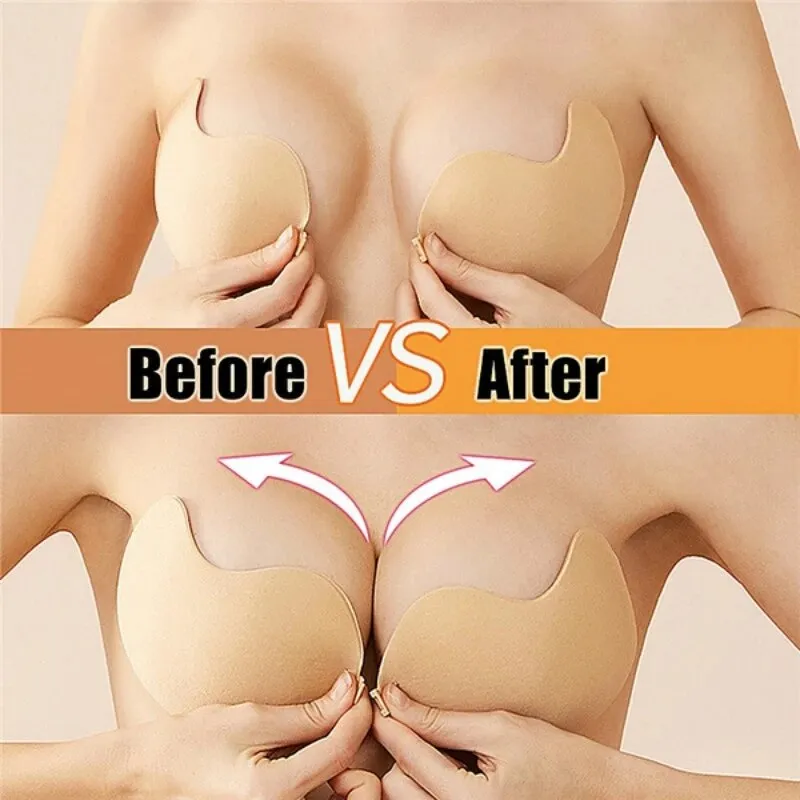 Fashion Woman Women Lady Ladies Invisible Backless Strapless Silicone  Sticky Gel Bra