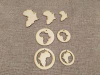 DIY Unfinished Laser Cut Wooden Earrings Blank Pendant Wood Africa Map Shapes For Jewelry Findings Components Pipe Fittings Accessories