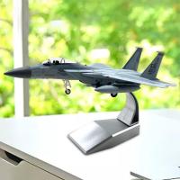 1: 100โมเดลเครื่องบินรบ F-15C อัลลอยรูปเราพร้อมขาตั้งชุดก่อสร้างเครื่องบินของสะสมโมเดลเครื่องบินทำจากโลหะการบินอเนกประสงค์ทนทานเหมือนจริง