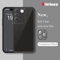 NIWINEE เคสโทรศัพท์โปร่งใสป้องกันกล้องสำหรับ VIVO V27e เคสกันกระแทกมือถือฝาหลังแบบใสนุ่ม