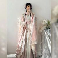 Hanfu ชุดผู้หญิงขนาดใหญ่2XL จีนโบราณเย็บปักถักร้อย Hanfu คอสเพลย์เครื่องแต่งกายชุดเต้นรำสีฟ้าสีชมพู Hanfu ชุด...