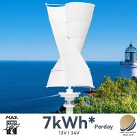 【No Fake Wattage】Jupiterwing Vertical Spiral Wind Turbine High Efficiency Windmill Hybrid Solar System, Home Use 700W Maximum