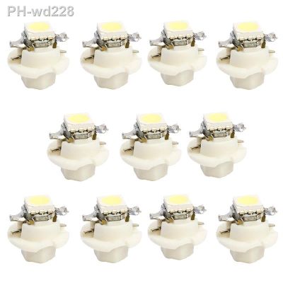 10PCS B8.4 LED T5 B8.4D 5050 1SMD Car LED Light Instrument Bulbs Gauge Dashboard Lamp 12V Indicator Lights Wholesale