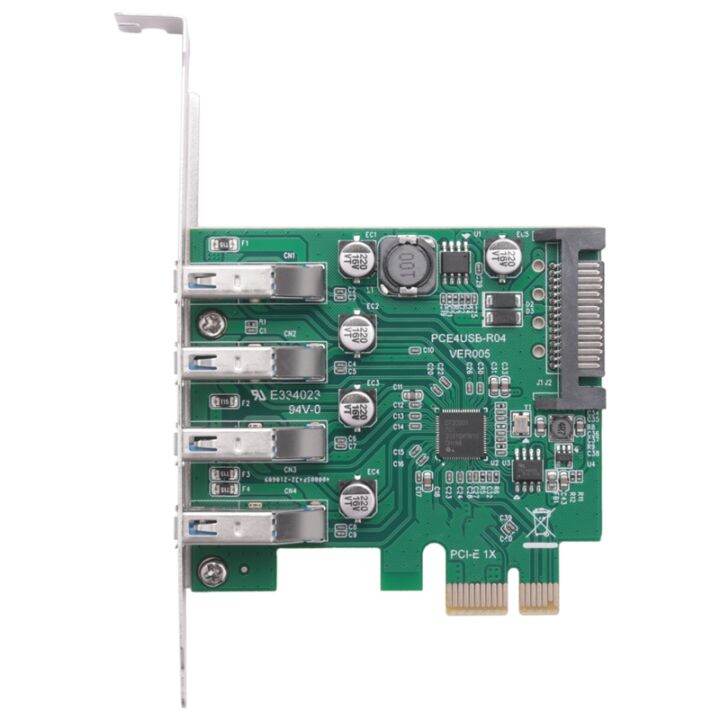 Low Profile 4 Ports PciE To Usb 3.0 Hub Pci Express Expansion Card