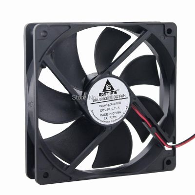 20 PCS lot DC 24V 2Pin 120mm 120x25mm Ball Computer Case Brushless Cooling Exhaust Fan Cooling Fans