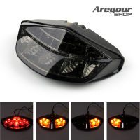 Areyourshop ไฟเลี้ยวไฟท้าย LED แบบบูรณาการสำหรับ DUCATI Monster 696 795 796 1100 1100S 1100 EVO 1100 Diesel 2008-2015 สีควันบุหรี่