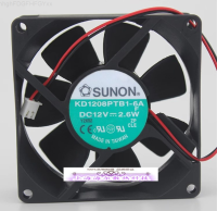 Fnhg Jianzhun SUNON KD1208PTB1-6A คู่8025 8ซม. พัดลมระบายความร้อน12V 2.6W ต้นฉบับ