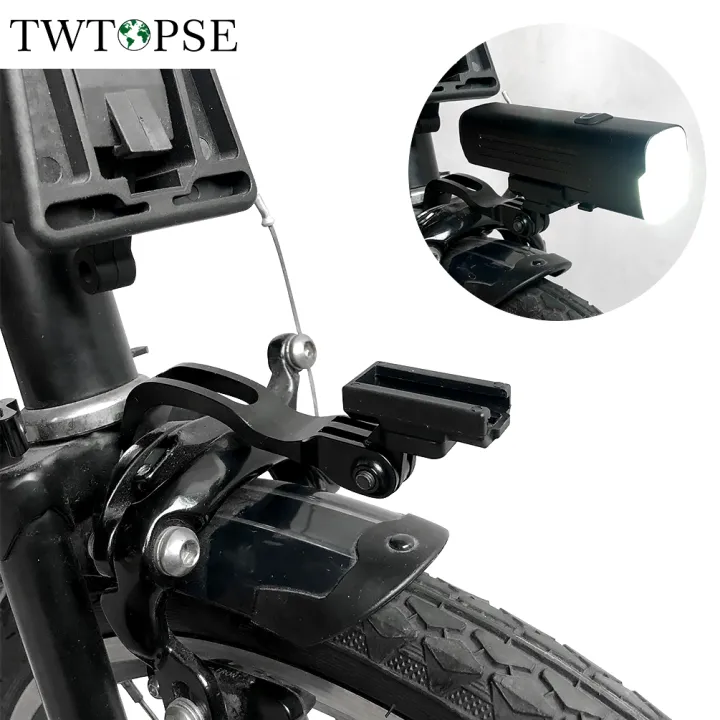 TWTOPSE Bike Light Stand For Brompton Folding Bike Cycling Front Light Mount Bracket Fit CATEYE 