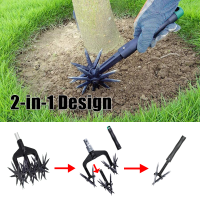 Manual Soil Turning Tool lawn mower scarifier ing wheel slottedwheel deep tillage machine ing Loose Soil Gardening Tool