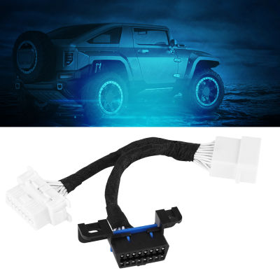 16Pin OBD2 Extension Cable ABS Male to Dual Female Splitter Adapter Extension Cable Y Cable