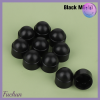 Fuchun ฝาครอบป้องกันแหวนน็อต10ชิ้น,ฝาครอบกันขีดข่วนน็อตหกเหลี่ยมพลาสติก M45-M24หกเหลี่ยม