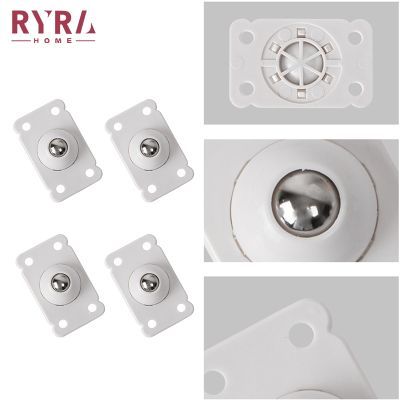 4pcs Stainless Steel Universal Wheel For Furniture Travel Self Adhesive Household Strong Load-bearing Hardware Accessories