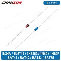 1N34A 1N5711 1N6263 1N60 1N60P BAT41 BAT42 BAT43 BAT85 สัญญาณขนาดเล็ก Schottky Barrier Switching Diode Axial สําหรับ TV AM FM Radio