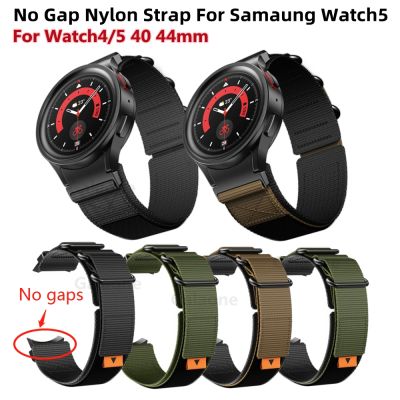 Tali jam nilon tanpa celah untuk Samsung Galaxy Watch5 40 44mm sabuk Jam Olahraga 4 Klasik 42 46mm gelang gelang 5Pro