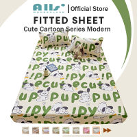 Alls Wonderland ลูกสุนัขน่ารักผ้าปูที่นอน 6ฟุตผ้าปูเตียงขนาดควีนไซส์ลายการ์ตูนผ้าปูเตียงผ้าปูที่นอนพอดีลายดอกไม้มหัศจรรย์ผ้าคลุมฟูกน่ารัก