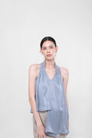 QueenCows เสื้อให้นม Kittel Cropped Top(Light Blue)