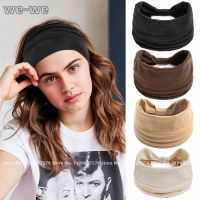 【YF】 New Knotted Solid Color Yoga Sport Casual Elastic Bandana Wide Headbands for Women Turban Head Wraps Hair Accessories Hairbands