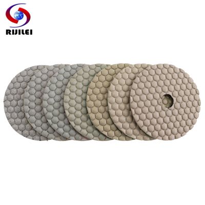 7PCS/Set 4 Inch Dry Polishing Pad Sharp 100mm Flexible Diamond Polishing Pads For Granite Marble Stone Concrete Sanding Disc