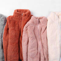 Camel Women S Warm Fleece Zipper Coat ฤดูใบไม้ร่วงฤดูหนาวกำมะหยี่ Warm JacketTH